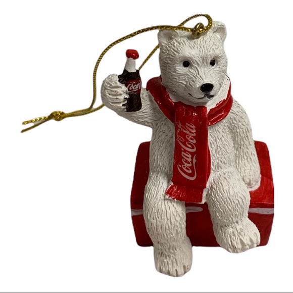 Coca Cola Polar Bear Christmas Tree Ornament Coke Decoration In Original Box - Picture 7 of 7